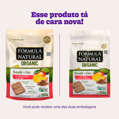 Biscoito Fórmula Natural Organic para Cães Adultos Sabor Manga Linhaça e Chá Verde