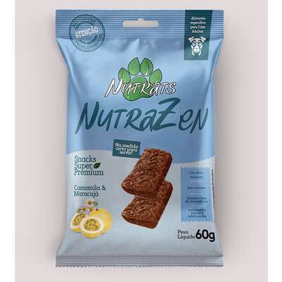 Snacks Nutrats Nutrazen para Cães Adultos sabor Camomila e Maracujá
