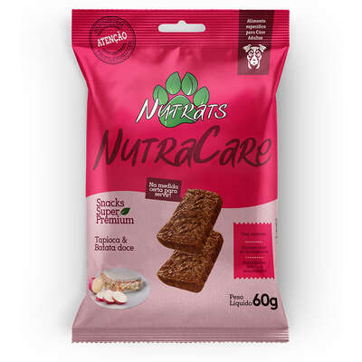 Snacks Nutrats Nutracare para Cães Adultos sabor Tapioca e Batata Doce
