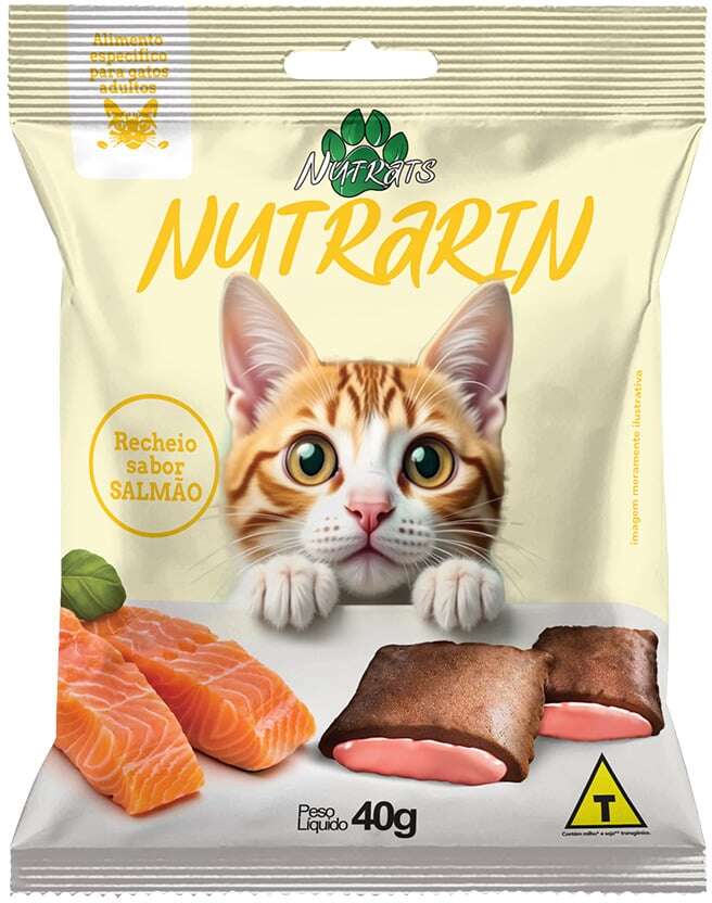 Petisco Nutrats Nutrarin Nuggets Urinary para Gatos sabor Salmão - 40 g