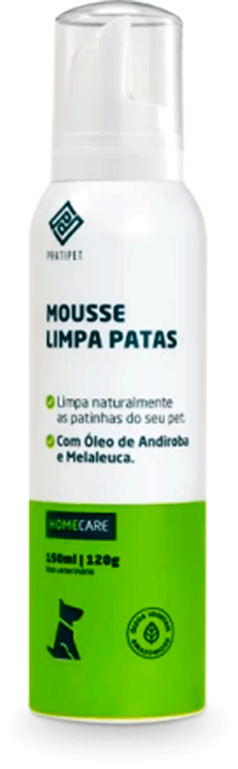 Kit Limpa Patas Pratipet Mousse e Toalhas para Cães - 1 Unidade