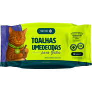 Toalhas Umedecidas Pratipet Home Care para Gatos Biodegradável - 30 Unidades