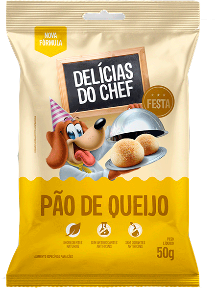 Petisco Petitos para Cães Adultos Sabor Pão de Queijo - 50 g