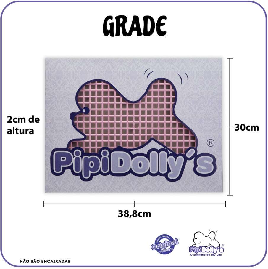 Grade para Sanitário Pipidollys Candy Color Rosa para Cães - Tam. Único