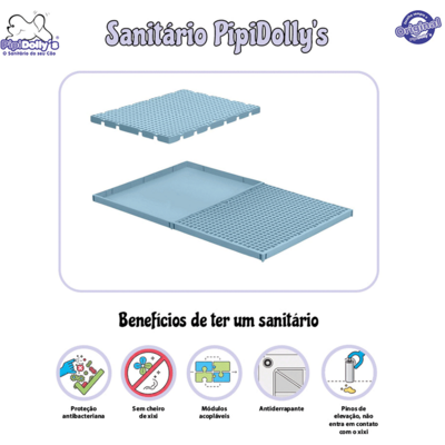 Sanitário Pipidollys Candy Color Azul para Cães