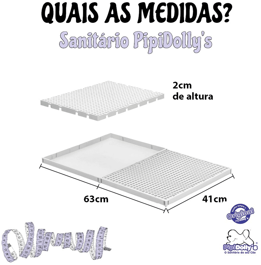 Sanitário Pipidollys Candy Color Creme para Cães - Tam. Único