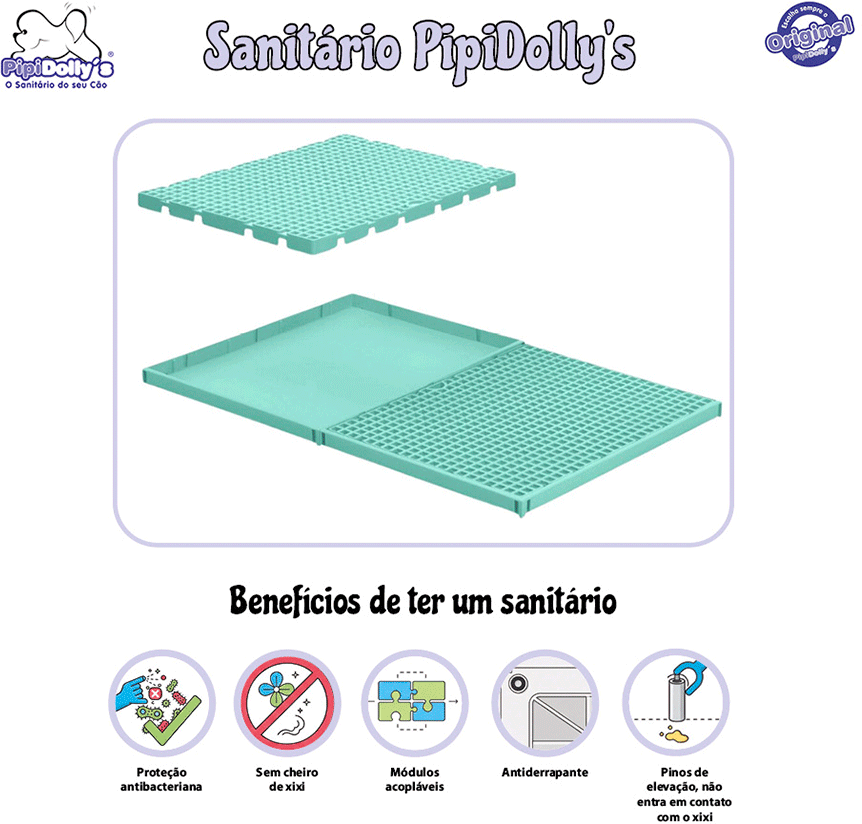 Sanitário Pipidollys Candy Color Verde para Cães - Tam. Único