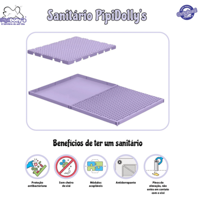 Sanitário Pipidollys Candy Color Lilás para Cães”