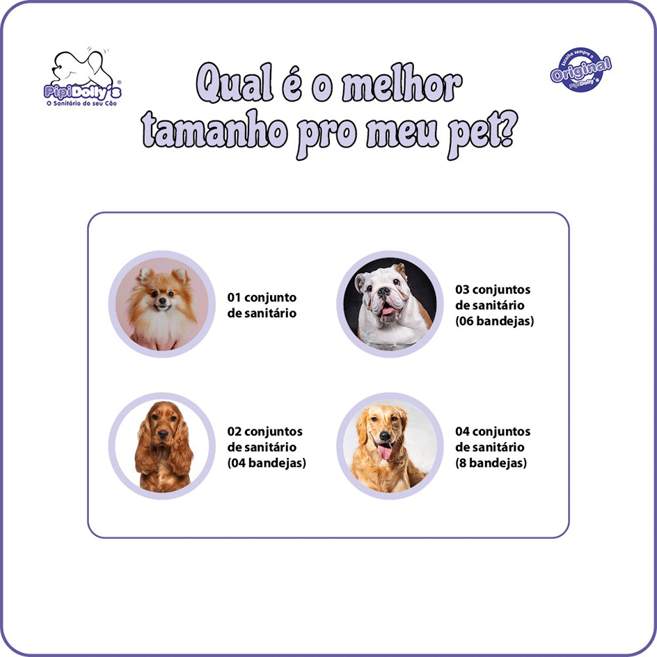 Sanitário Pipidollys Candy Color Lilás para Cães - Tam. Único