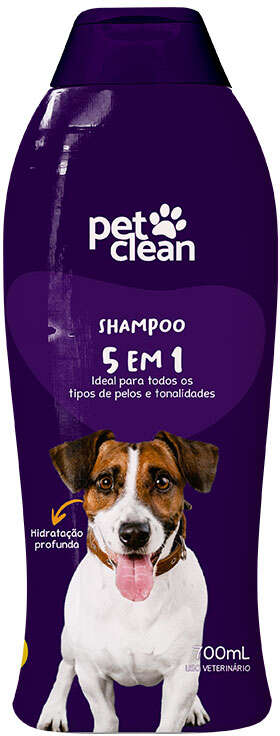 Shampoo Pet Clean 5 em 1 para Cães e Gatos - 700 mL