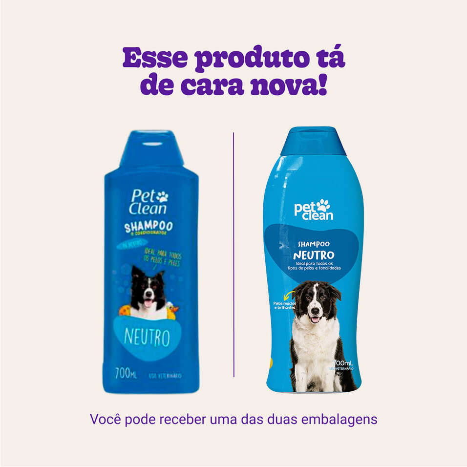 Shampoo Pet Clean Neutro para Cães e Gatos - 700 mL