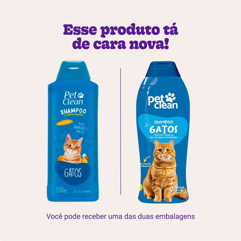 Shampoo e Condicionador Pet Clean para Gatos - 700 mL