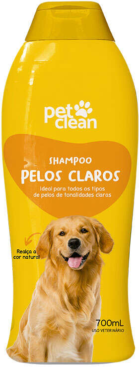 Shampoo e Condicionador Pet Clean Pelos Claros 2 em 1 - 700 mL