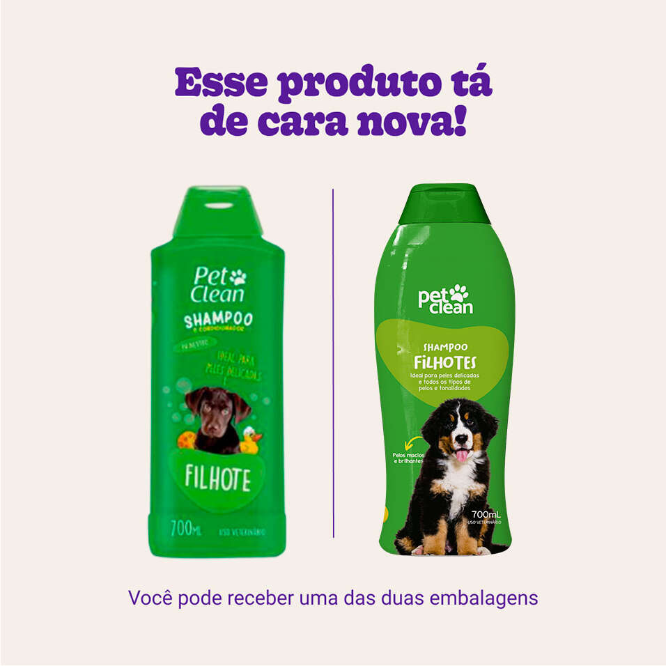 Shampoo e Condicionador Pet Clean 2 em 1 Filhotes - 700 mL
