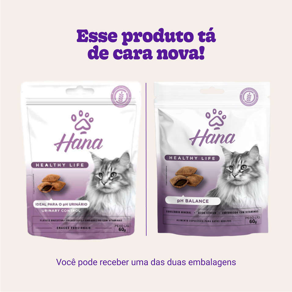 Snack Hana Healthy Life para Gatos Adultos Sabor Fígado Controle Urinário - 60g