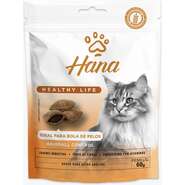 Snack Hana Healthy Life para Gatos Adultos Sabor Fígado Ideal para Bola de Pelos - 60g