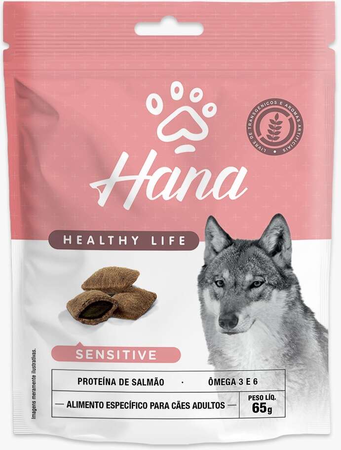 Snack Hana Healthy Life para Cães Adultos Sabor Salmão - 65g