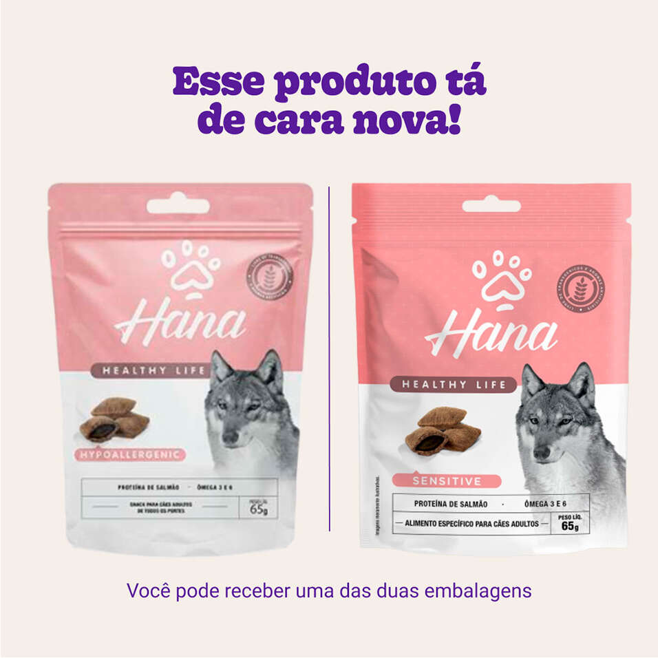 Snack Hana Healthy Life para Cães Adultos Sabor Salmão - 65g