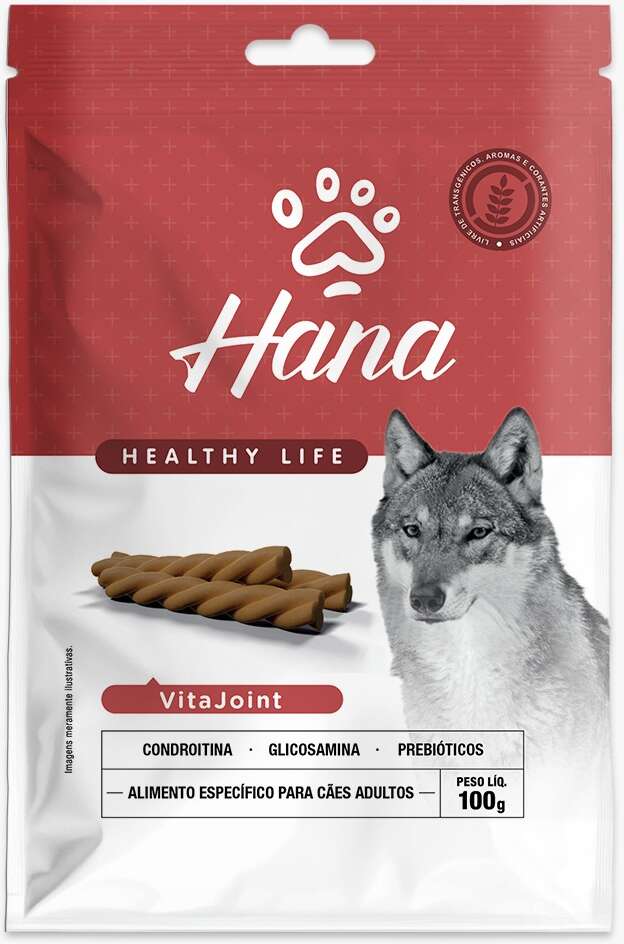 Snack Hana Healthy Life para Cães Adultos Sabor Frango Proteção Articular - 100g