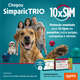 “Antipulgas Zoetis Simparic Trio 24mg para Cães de 10,1 Kg a 20 Kg