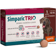 Antipulgas Simparic Trio 72 mg para Cães de 40,1 a 60Kg - 1 Comprimido