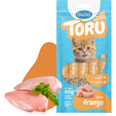 Petisco Cremoso Chalesco Toru para Gatos Adultos sabor Frango