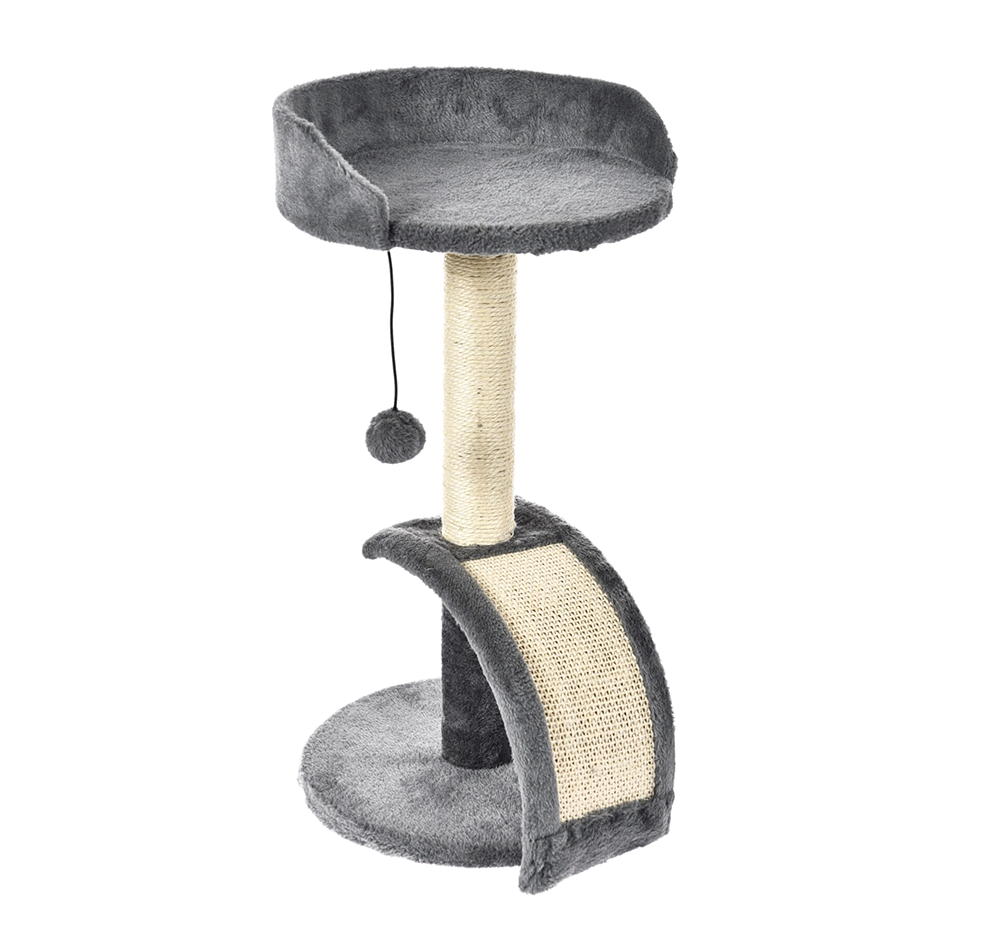 Brinquedo Arranhador Chalesco com Suporte Cinza - Tam. Único