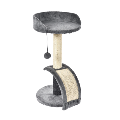 Brinquedo Arranhador Chalesco com Suporte Cinza