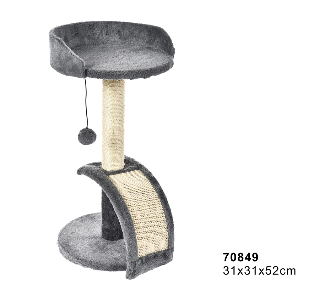 Brinquedo Arranhador Chalesco com Suporte Cinza - Tam. Único