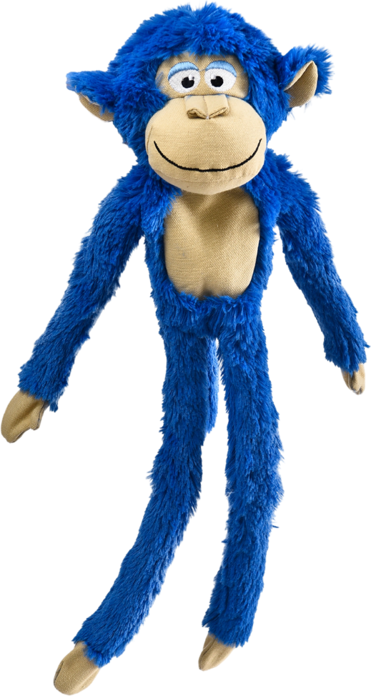 Brinquedo Pelúcia Chalesco Macaco Long Plush Azul para Cães - Tam. Único