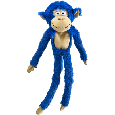 Brinquedo Pelúcia Chalesco Macaco Long Plush Azul para Cães