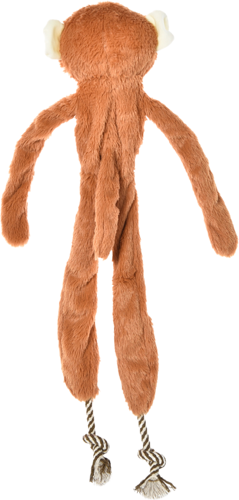 Brinquedo Pelúcia Chalesco Macaco Long Plush Marrom para Cães - Tam. Único