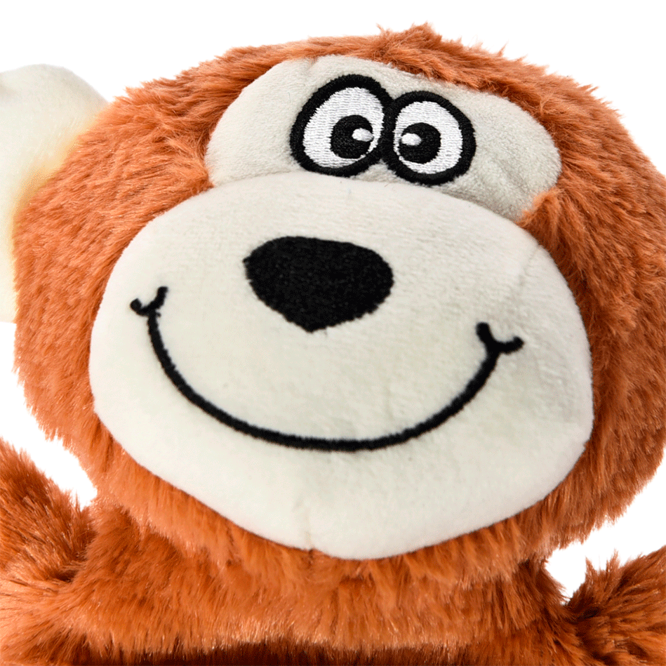 Brinquedo Pelúcia Chalesco Macaco Long Plush Marrom para Cães - Tam. Único