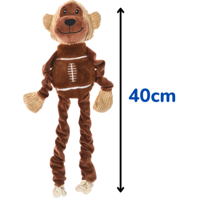 Brinquedo Pelúcia Chalesco Macaquinho Fofo Marrom para Cães