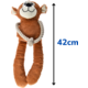 Brinquedo Pelúcia Chalesco Macaquinho com Corda Marrom para Cães