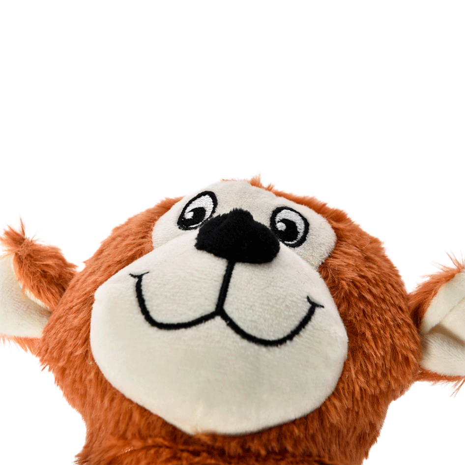 Brinquedo Pelúcia Chalesco Macaquinho com Corda Marrom para Cães - Tam. Único