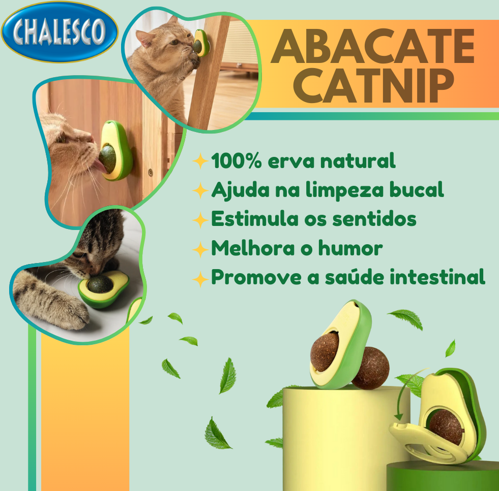 Brinquedo Chalesco Abacate Catnip - Tam. Único