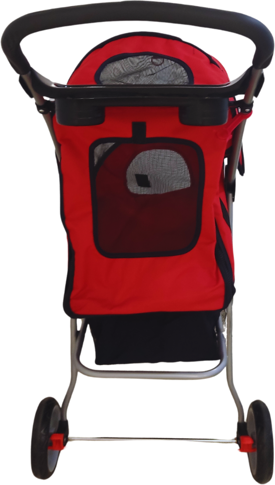 Carrinho Chalesco Confort Ride Vermelho para Cães e Gatos - Tam. Único