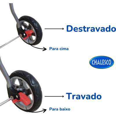 Carrinho Chalesco Confort Ride Vermelho para Cães e Gatos