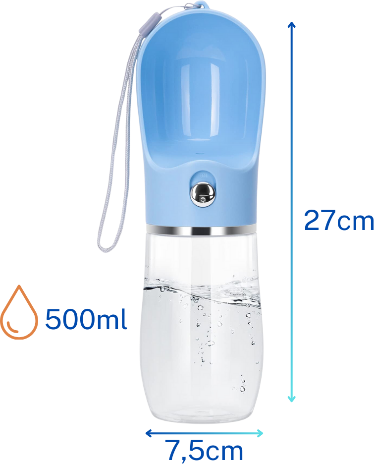 Bebedouro Automático Chalesco Fresh Dog Plus Azul - 500 mL