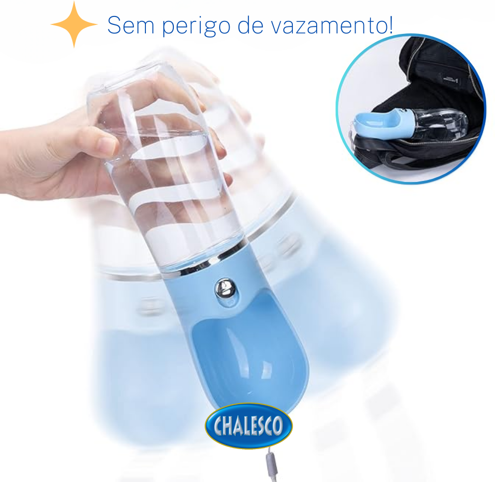 Bebedouro Automático Chalesco Fresh Dog Plus Azul - 500 mL