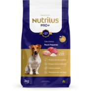 Ração Seca Nutrilus Pro+ Frango & Carne para Cães Adultos de Raças Pequenas - 3Kg