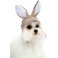 Touca Coelho Bichinho Chic para Cães e Gatos Bege - Tam. M
