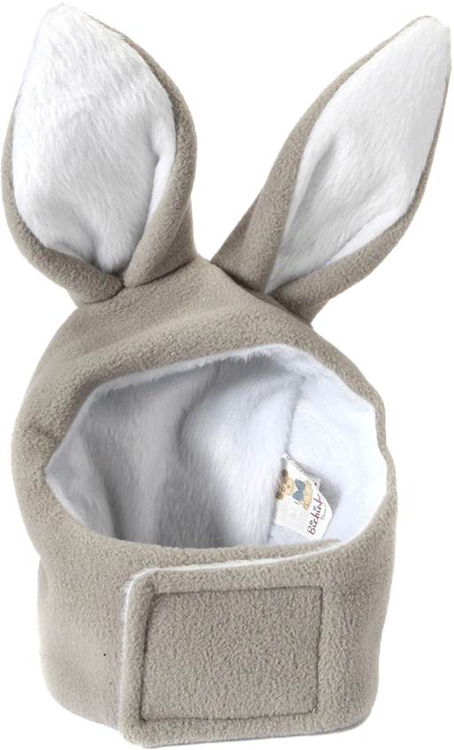 Touca Coelho Bichinho Chic para Cães e Gatos Cinza - Tam. M