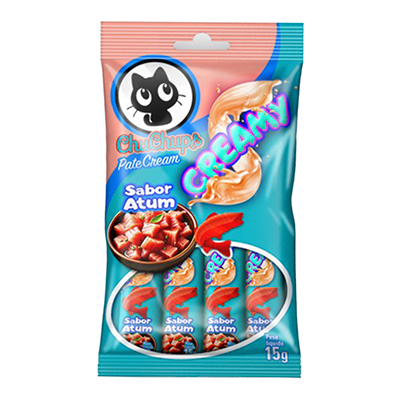Petisco Cremoso Tex Brasil Chuchups para Gatos sabor Atum