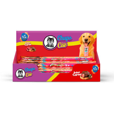 Petisco Cremoso Tex Brasil Chuchups para Cães sabor Carne