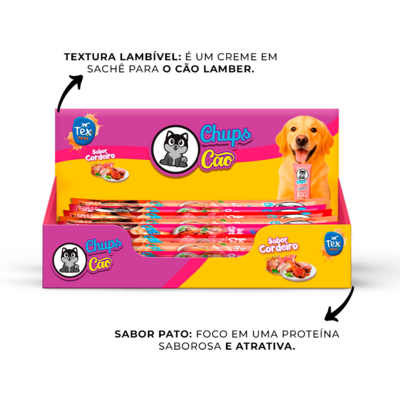 Petisco Cremoso Tex Brasil Chuchups para Cães sabor Cordeiro