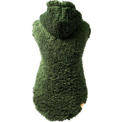 Blusa Sherpa Capuz Fábrica Pet para Cães e Gatos Verde