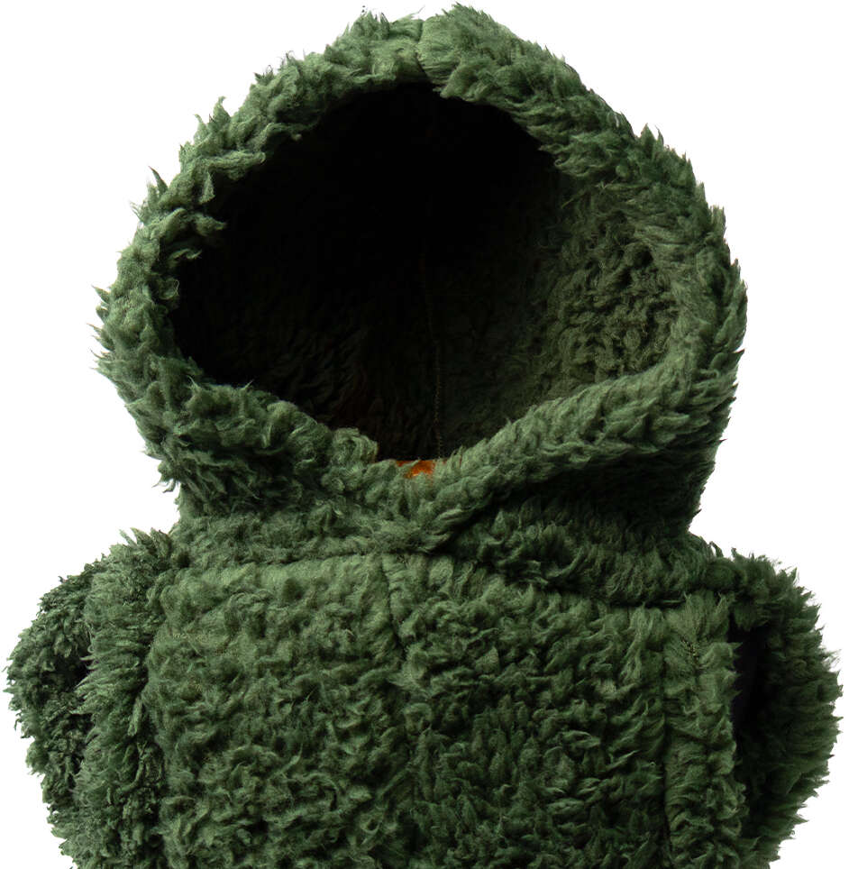 Blusa Sherpa Capuz Fábrica Pet para Cães e Gatos Verde - Tam. G