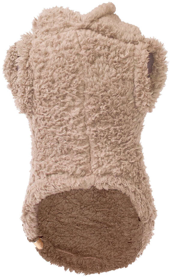 Blusa Sherpa Capuz Fábrica Pet para Cães e Gatos Bege - Tam. P